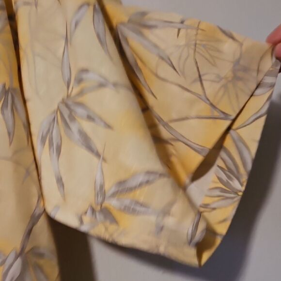Tommy Bahama Yellow Bamboo Print Silk Shirt - Picture 4 of 7